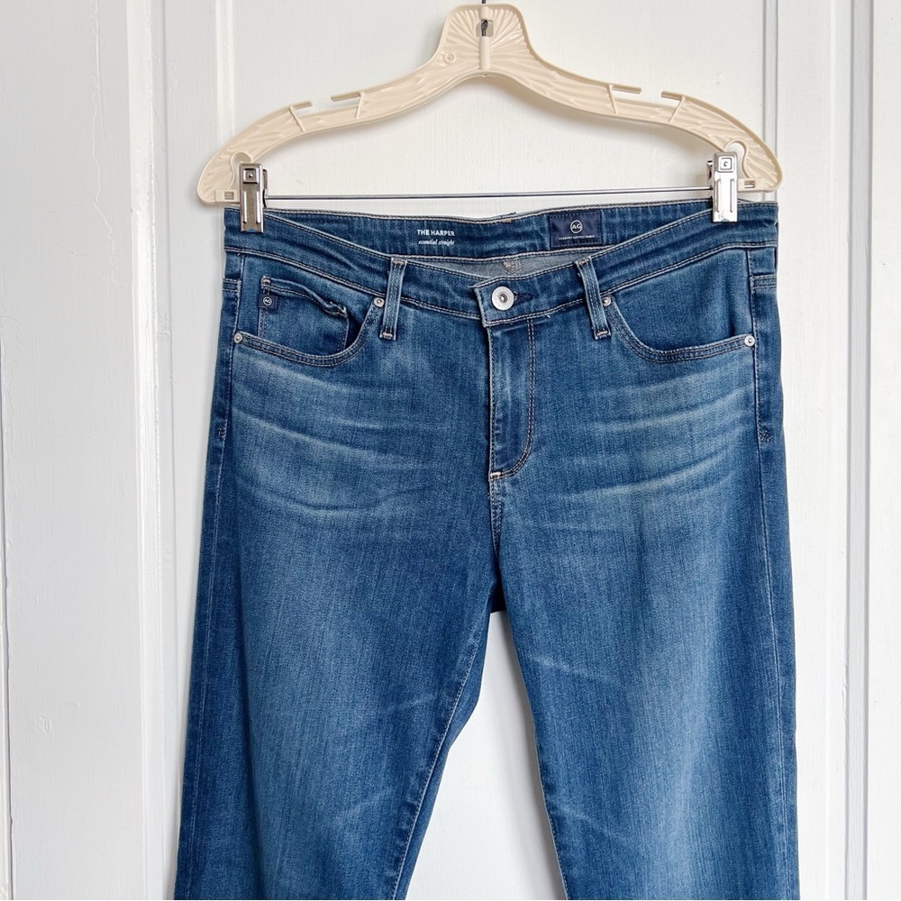 AG • The Harper Essential Straight jean mid rise Interface slim dark wash blue - Picture 3 of 10